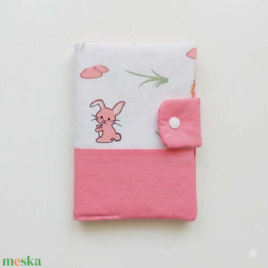 Nyuszi mintás gyermek egészségügyi kiskönyv borító - baba - mama - babaemlékek - egészségügyi kiskönyv borító - Meska.hu