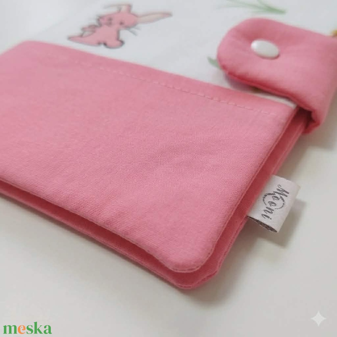 Nyuszi mintás gyermek egészségügyi kiskönyv borító - baba - mama - babaemlékek - egészségügyi kiskönyv borító - Meska.hu