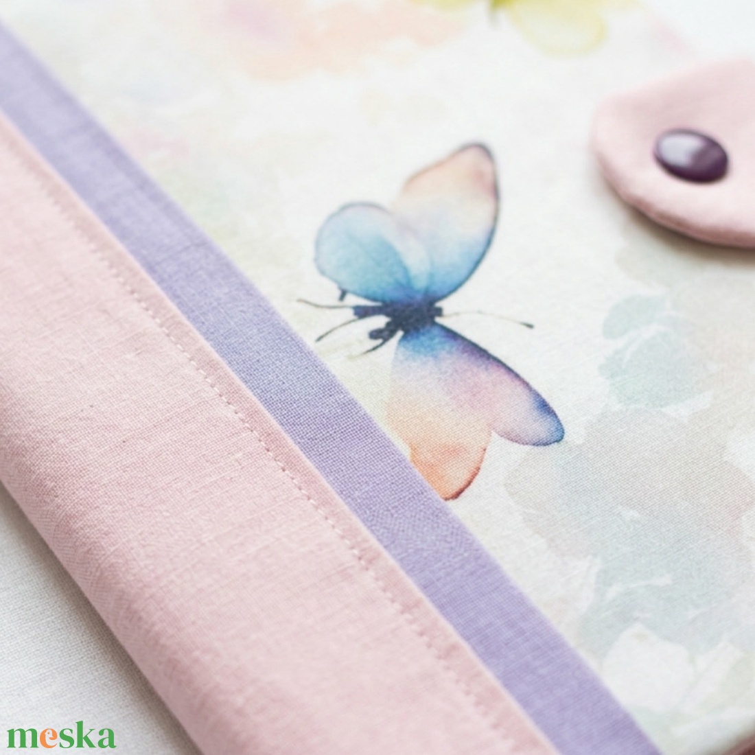 Pillangó mintás gyermek egészségügyi kiskönyv borító - baba - mama - babaemlékek - egészségügyi kiskönyv borító - Meska.hu