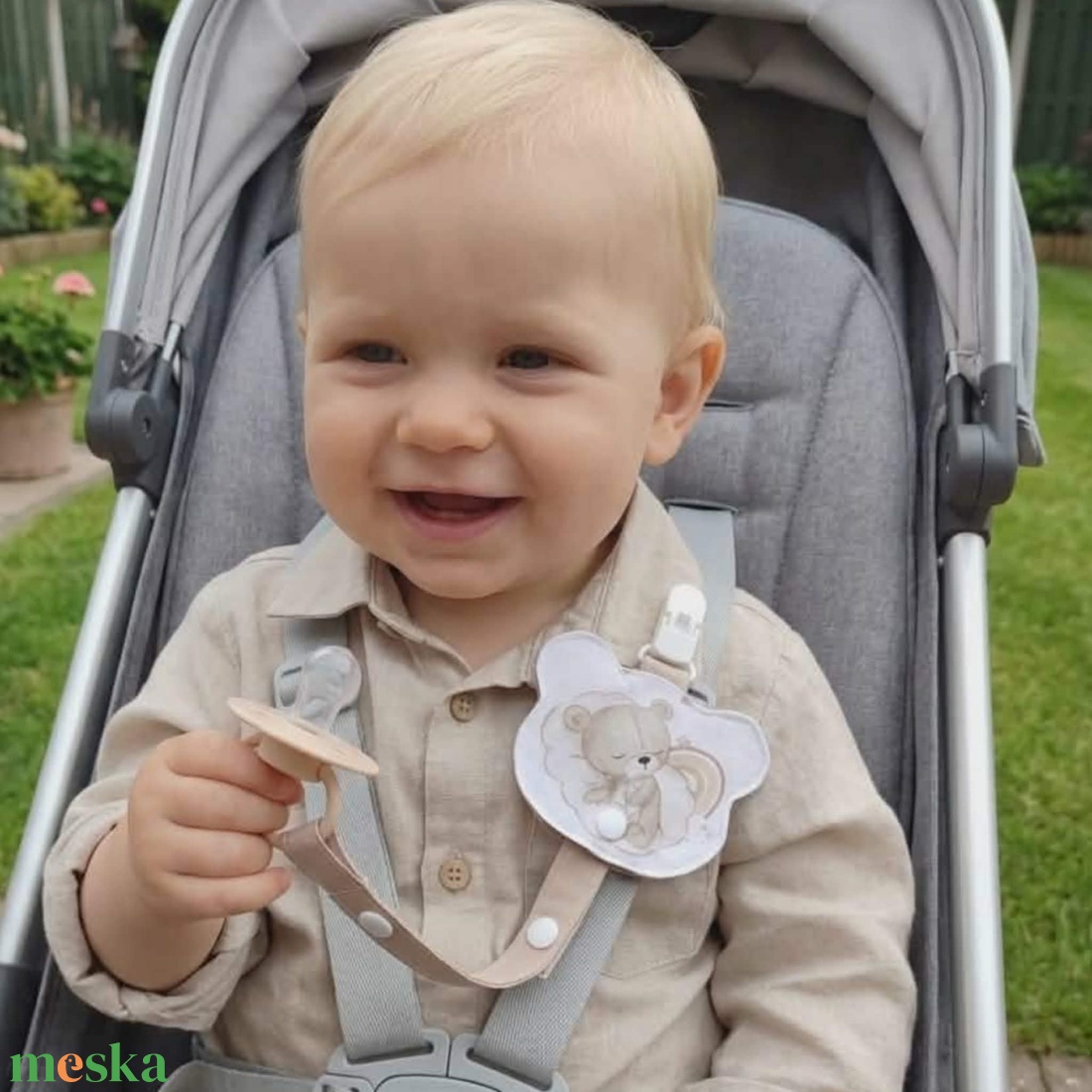 Kismackóm cumilánc � praktikus cumitartó babáknak - baba - mama - baba játékok - cumilánc - Meska.hu