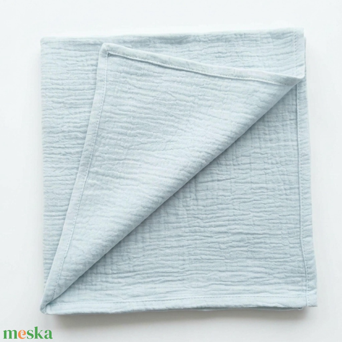 Világoskék dupla géz babakendő és textilpelenka - baba - mama - pelenkázó, babafürdető kellékek - pelenka - Meska.hu