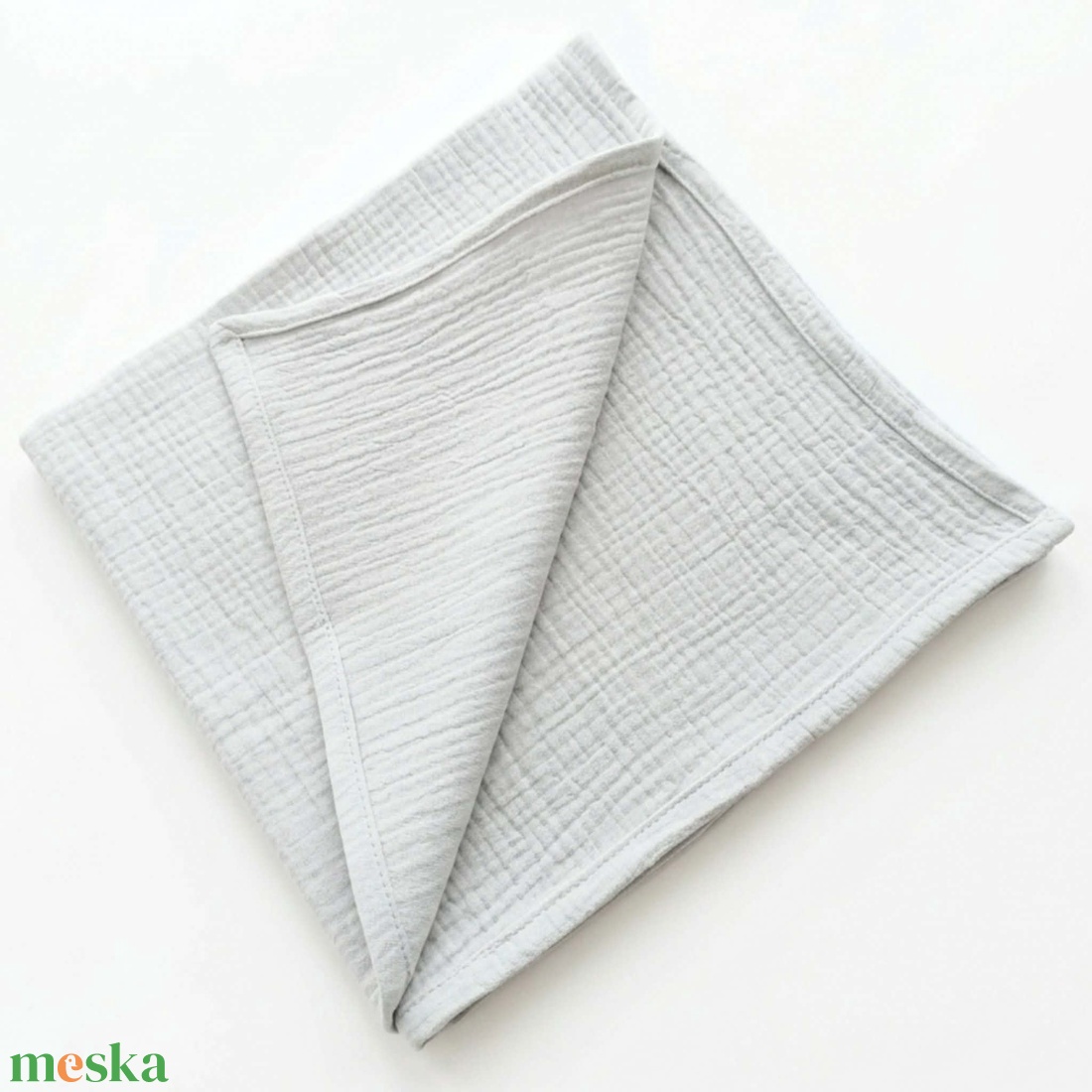 Szürke dupla géz babakendő és textilpelenka - baba - mama - pelenkázó, babafürdető kellékek - pelenka - Meska.hu