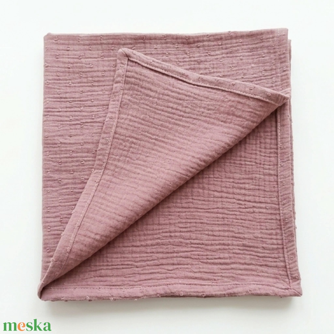 Sötét mályva dupla géz babakendő és textilpelenka - baba - mama - pelenkázó, babafürdető kellékek - pelenka - Meska.hu