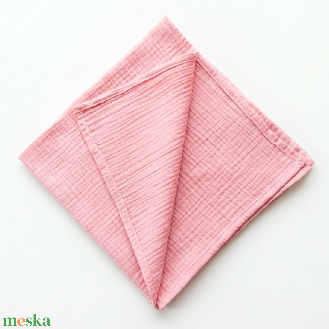 Rózsaszín dupla géz babakendő és textilpelenka - baba - mama - pelenkázó, babafürdető kellékek - pelenka - Meska.hu