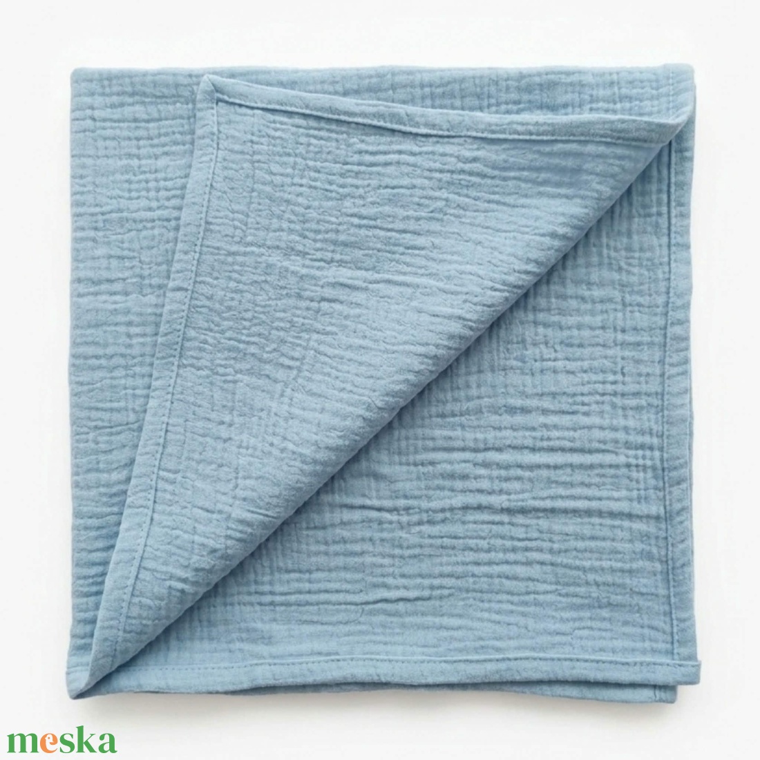 Farmerkék dupla géz babakendő és textilpelenka - baba - mama - pelenkázó, babafürdető kellékek - pelenka - Meska.hu