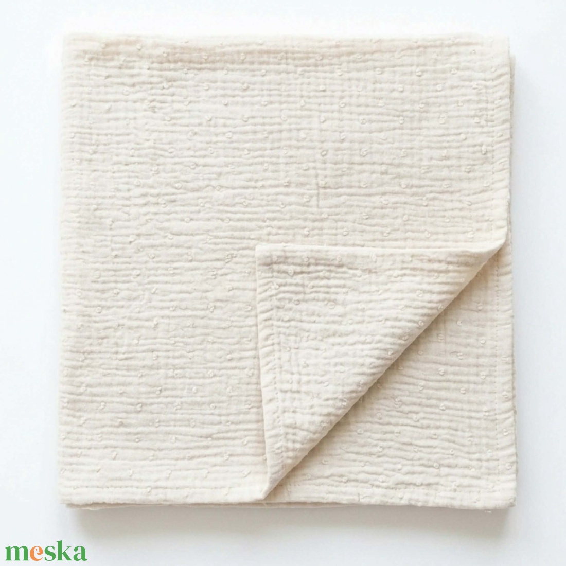 Bézs dupla géz babakendő / textilpelenka - baba - mama - pelenkázó, babafürdető kellékek - pelenka - Meska.hu