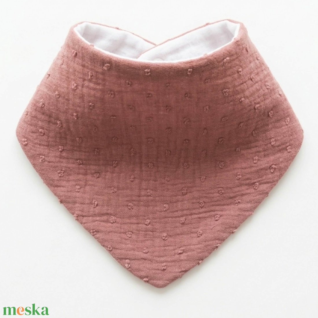 Világos mályva dupla géz és waffle baba nyálkendő - baba - mama - babaruházat - nyálkendő - Meska.hu
