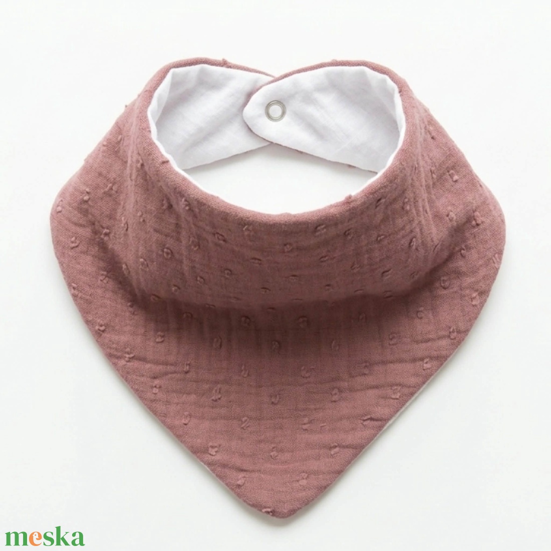 Sötét mályva dupla géz és waffle baba nyálkendő - baba - mama - babaruházat - nyálkendő - Meska.hu