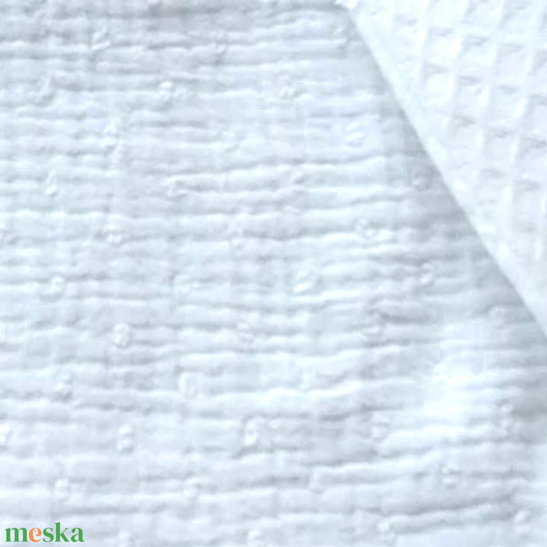 Fehér dupla géz és waffle baba nyálkendő - baba - mama - babaruházat - nyálkendő - Meska.hu