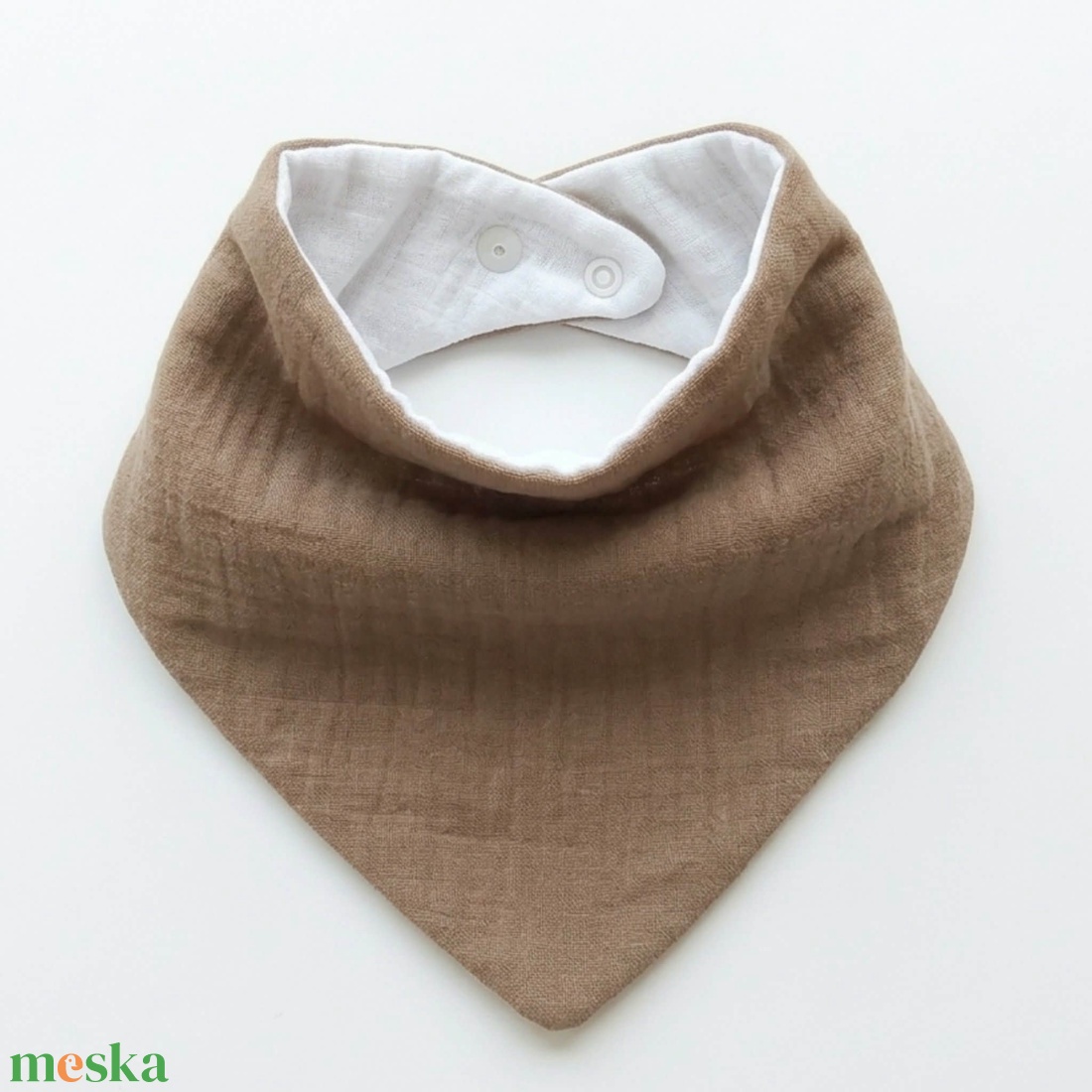 Camel dupla géz és waffle baba nyálkendő - baba - mama - babaruházat - nyálkendő - Meska.hu