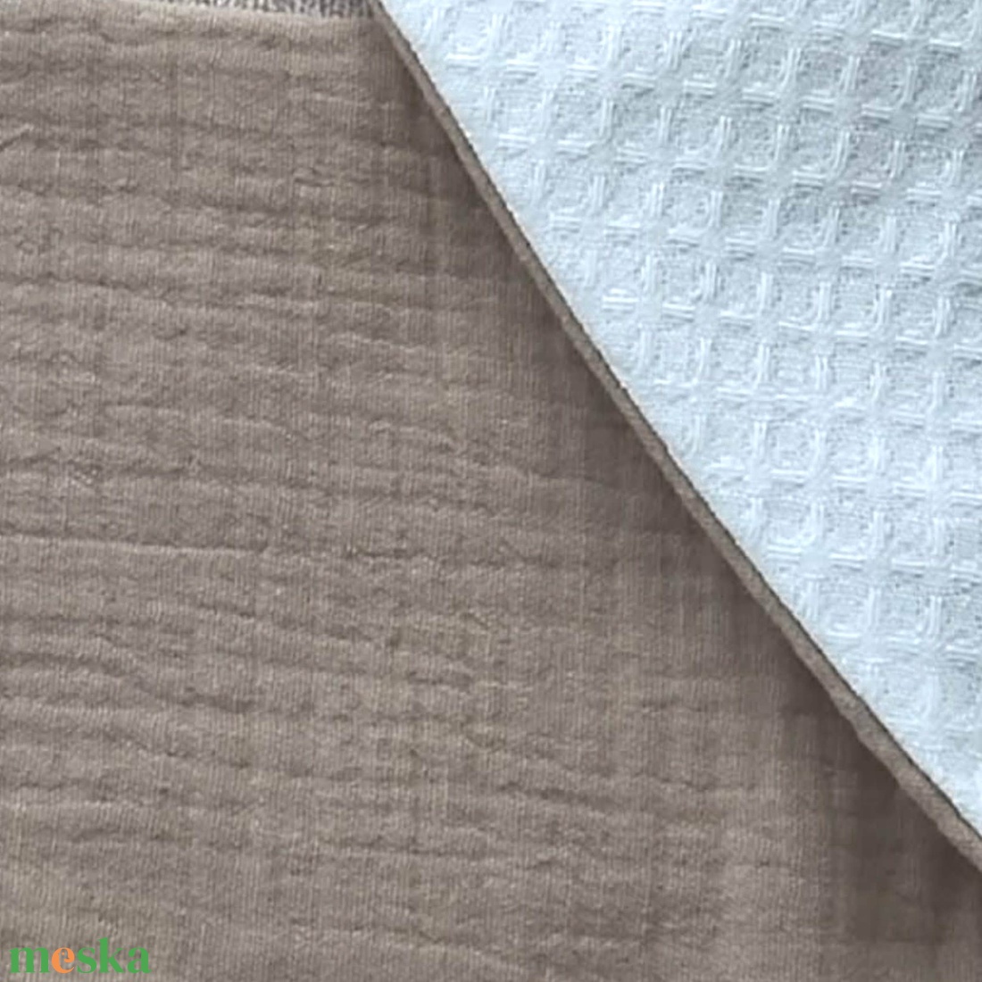 Camel dupla géz és waffle baba nyálkendő - baba - mama - babaruházat - nyálkendő - Meska.hu