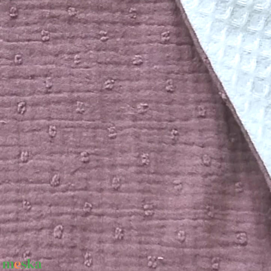 Sötét mályva dupla géz és waffle baba nyálkendő - baba - mama - babaruházat - nyálkendő - Meska.hu