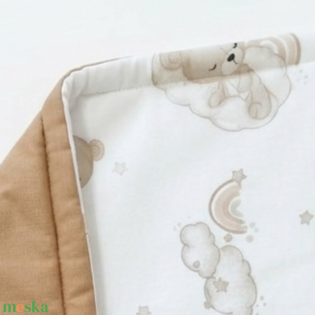 Kismackó mintás lapos pamut baba párna - baba - mama - baba ágynemű - szett kiságyba - Meska.hu