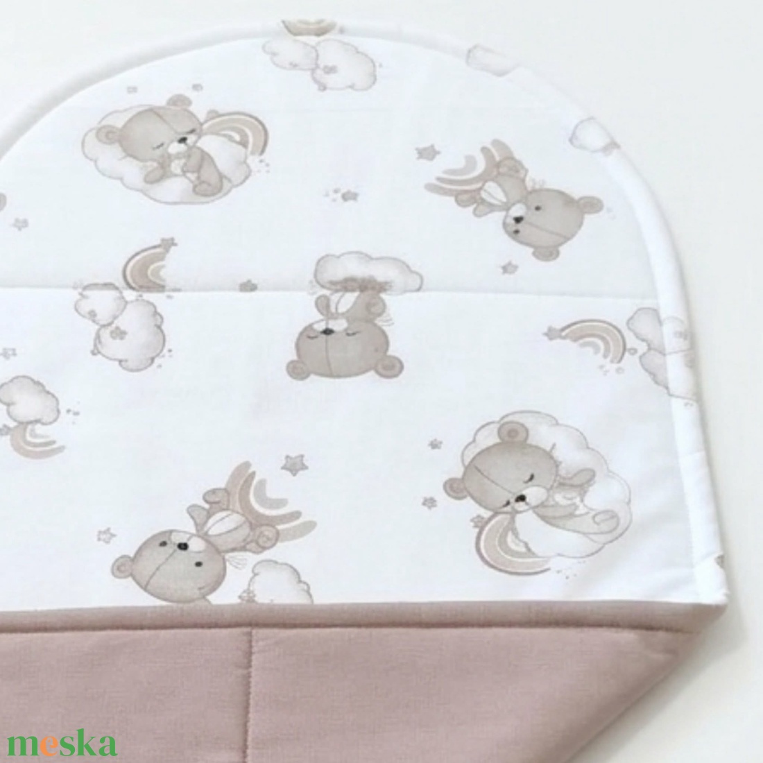 Kismackó mintás pamut babafészek betét - baba - mama - baba ágynemű - babafészek - Meska.hu