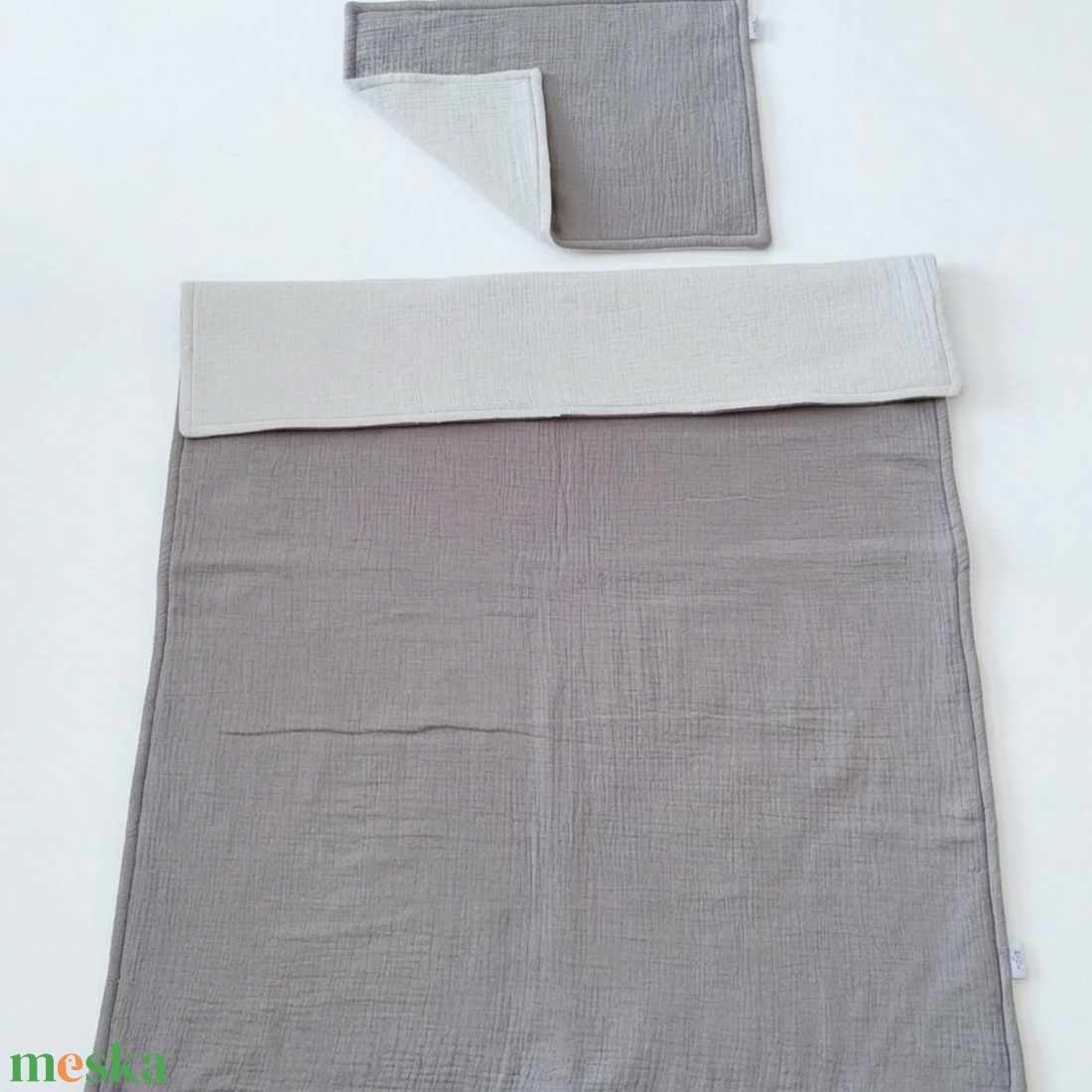 Baba ágynemű szett kiságyba � bélelt dupla géz (camel-drapp) - baba - mama - baba ágynemű - szett kiságyba - Meska.hu