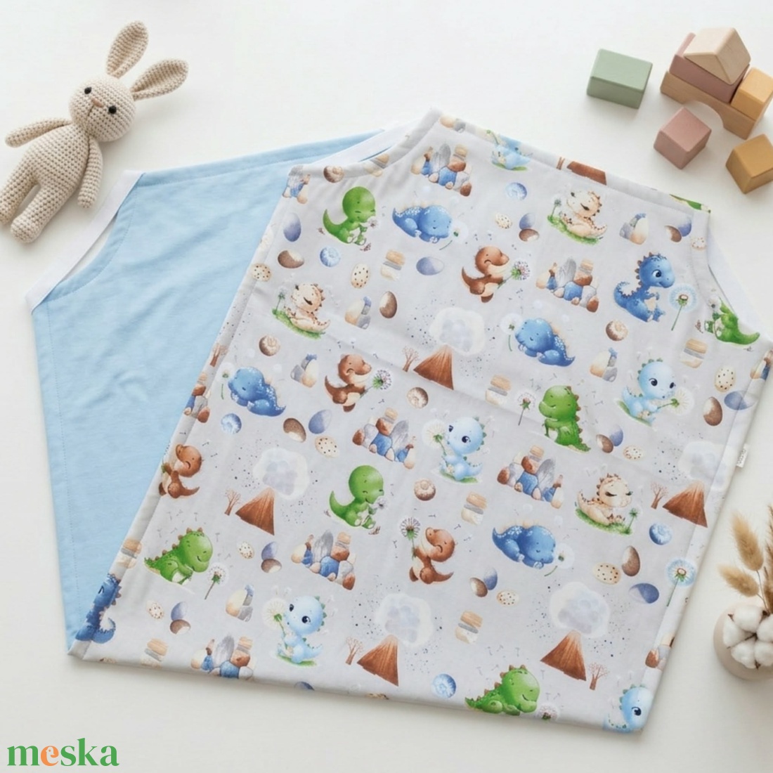 Dinós ovis ágynemű szett � bölcsődei és óvodai kezdőszett gyerekeknek - játék & sport - ovis felszerelés - ovis szett - Meska.hu