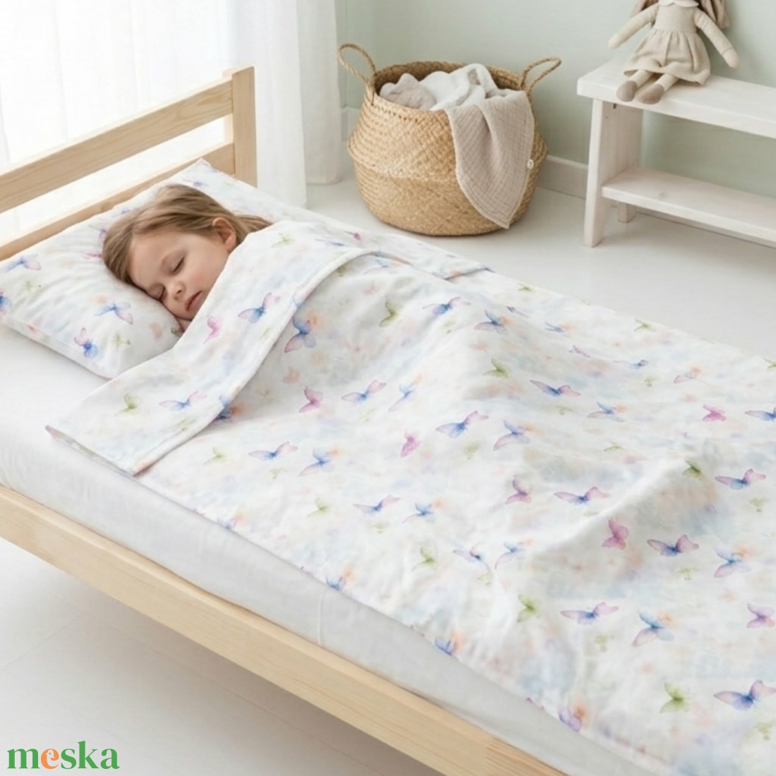 Pillangós pamut ágyneműhuzat szett � ovis ágynemű gyerekeknek - játék & sport - ovis felszerelés - ovis ágynemű - Meska.hu