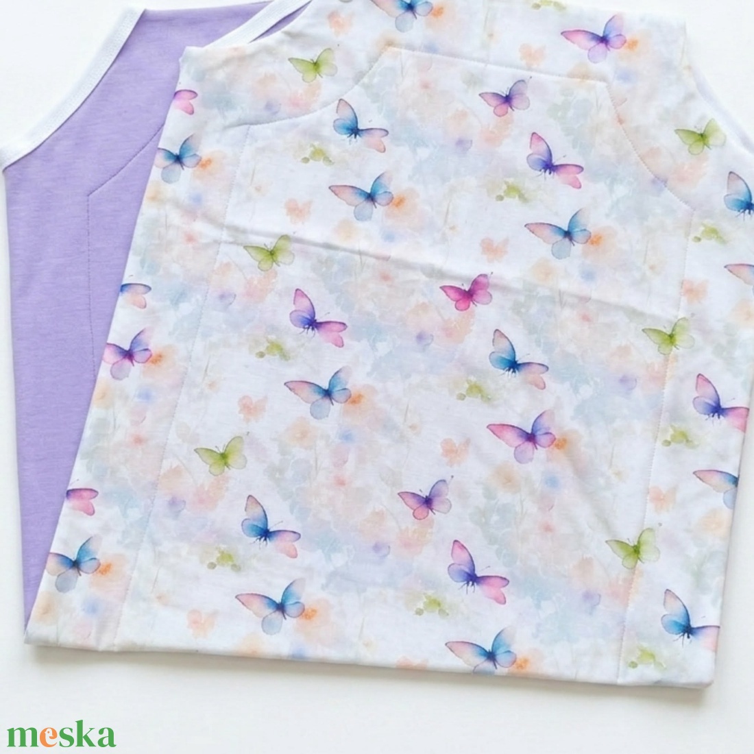 Pillangós ovis lepedő és derékalj � bélelt pamut fektető bölcsibe és oviba - játék & sport - ovis felszerelés - ovis lepedő - Meska.hu