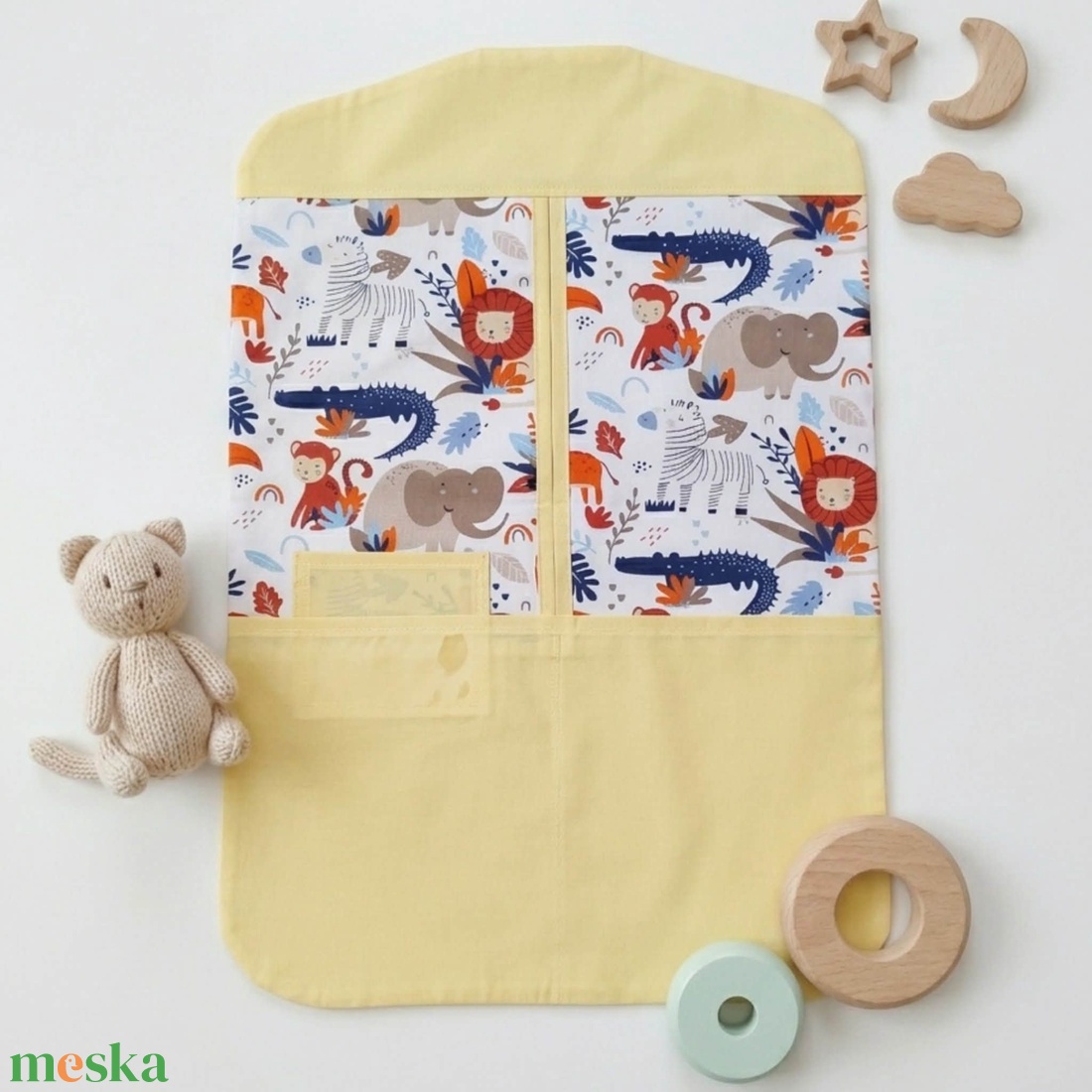 Szafari mintás ovis ruhás zsák vállfára � vállfás ruhazsák bölcsibe és oviba - játék & sport - ovis felszerelés - ovis zsák - Meska.hu