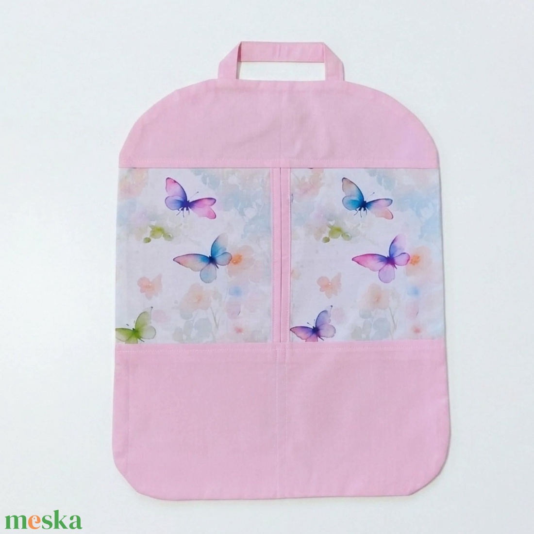 Pillangós ovis ruhás zsák akasztóval � füles ruhazsák bölcsibe és oviba - játék & sport - ovis felszerelés - ovis zsák - Meska.hu