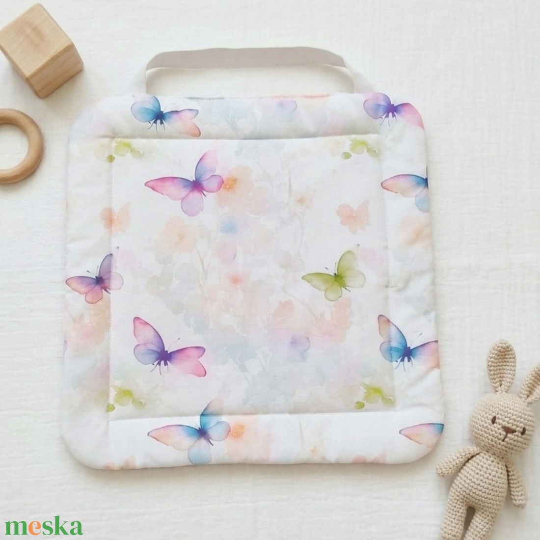 Pillangós ovis székpárna � párna gyerek székhez bölcsibe és oviba - játék & sport - ovis felszerelés - egyéb ovis kiegészítő - Meska.hu