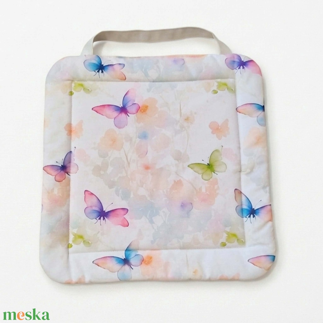 Pillangós ovis székpárna � párna gyerek székhez bölcsibe és oviba - játék & sport - ovis felszerelés - egyéb ovis kiegészítő - Meska.hu