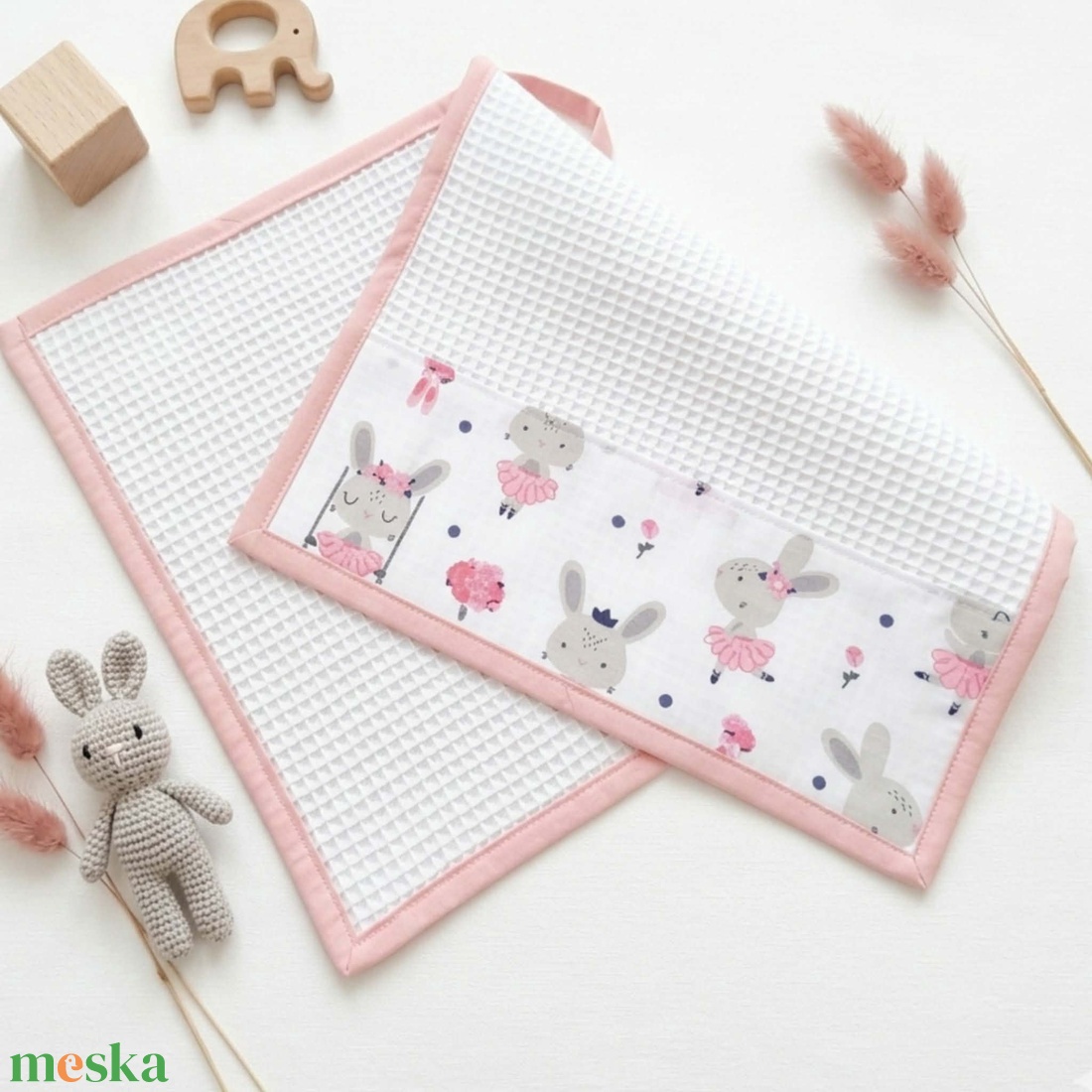 Nyuszis ovis tisztasági szett � bölcsődei és óvodai tisztasági csomag - játék & sport - ovis felszerelés - ovis szett - Meska.hu