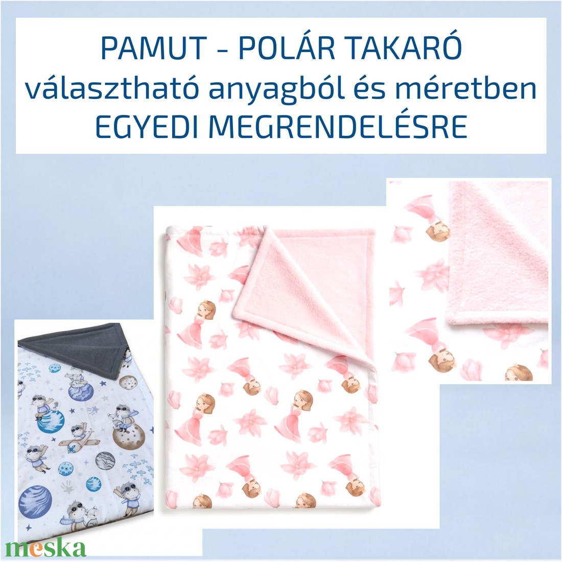 Pamut - polár takaró � babáknak - egyedi megrendelésre - választható anyagból és méretben - baba - mama - baba ágynemű - babatakaró, gyerek pléd - Meska.hu
