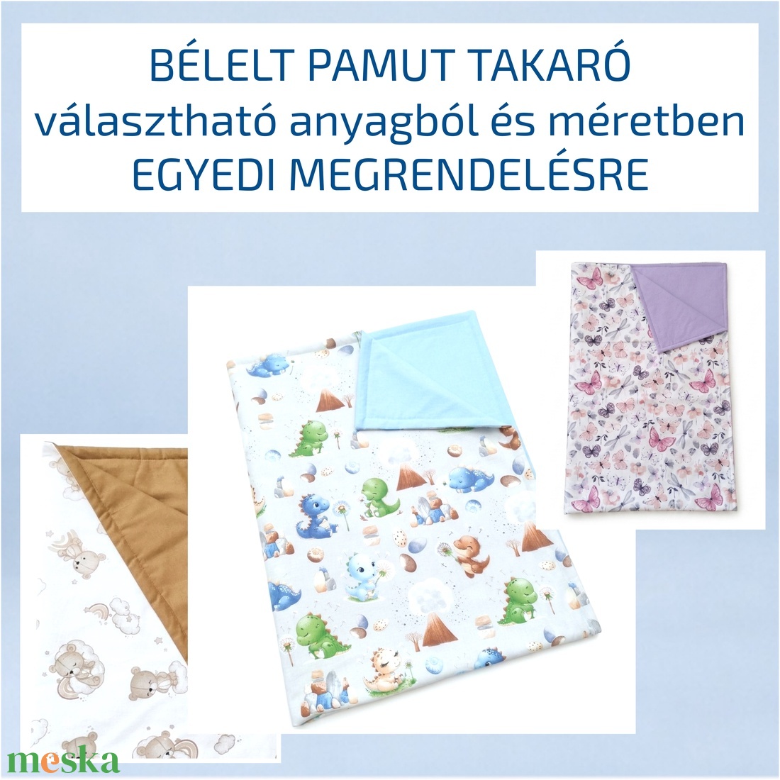 Bélelt pamut takaró � babáknak - egyedi megrendelésre - választható anyagból és méretben - baba - mama - baba ágynemű - babatakaró, gyerek pléd - Meska.hu
