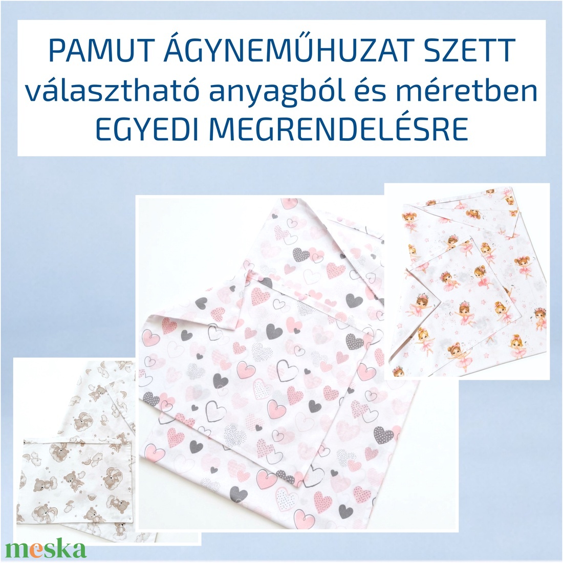 Pamut ágyneműhuzat szett � babáknak - egyedi megrendelésre - választható anyagból és méretben - baba - mama - baba ágynemű - babatakaró, gyerek pléd - Meska.hu