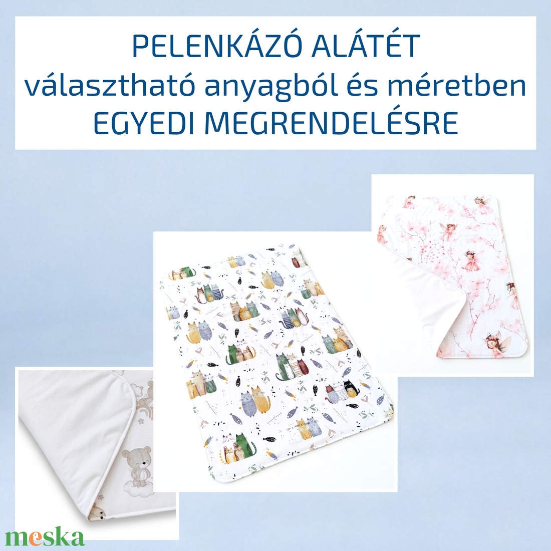Pelenkázó alátét � vízálló, bélelt - babáknak - egyedi megrendelésre - választható anyagból és méretben - baba - mama - pelenkázó, babafürdető kellékek - pelenkázó alátét - Meska.hu