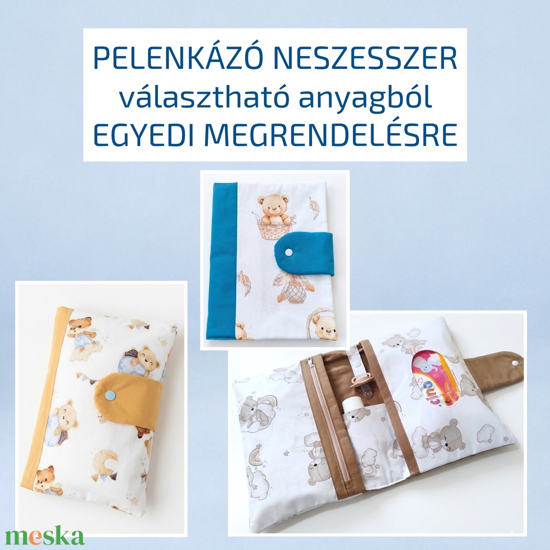 Pelenkázó neszesszer � babás rendszerező táska - egyedi megrendelésre - választható anyagból - táska & tok - neszesszer - Meska.hu