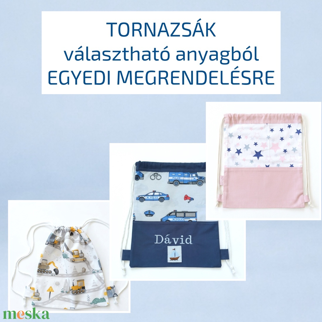 Tornazsák � zsinóros ovis hátizsák  - egyedi megrendelésre - választható anyagból - játék & sport - ovis felszerelés - ovis tornazsák - Meska.hu