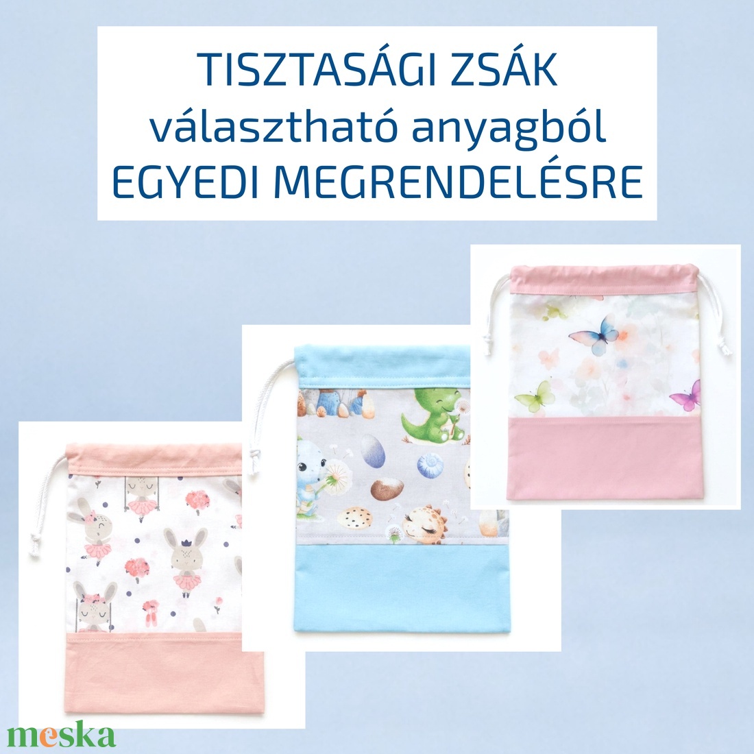 Tisztasági zsák � zsinóros ovis zsák - egyedi megrendelésre - választható anyagból - játék & sport - ovis felszerelés - egyéb ovis kiegészítő - Meska.hu