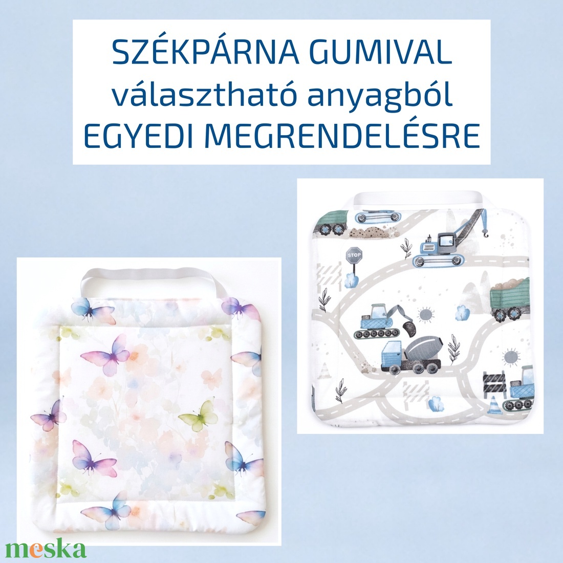 Székpárna gumival � ovis ülőpárna - egyedi megrendelésre - választható anyagból - játék & sport - ovis felszerelés - egyéb ovis kiegészítő - Meska.hu