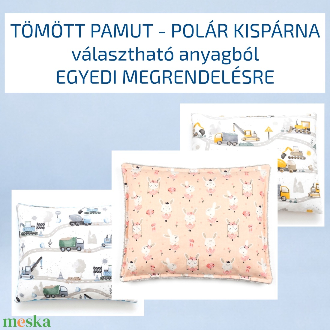 Tömött pamut - polár kispárna � gyermek párna - egyedi megrendelésre - választható anyagból - játék & sport - ovis felszerelés - ovis ágynemű - Meska.hu
