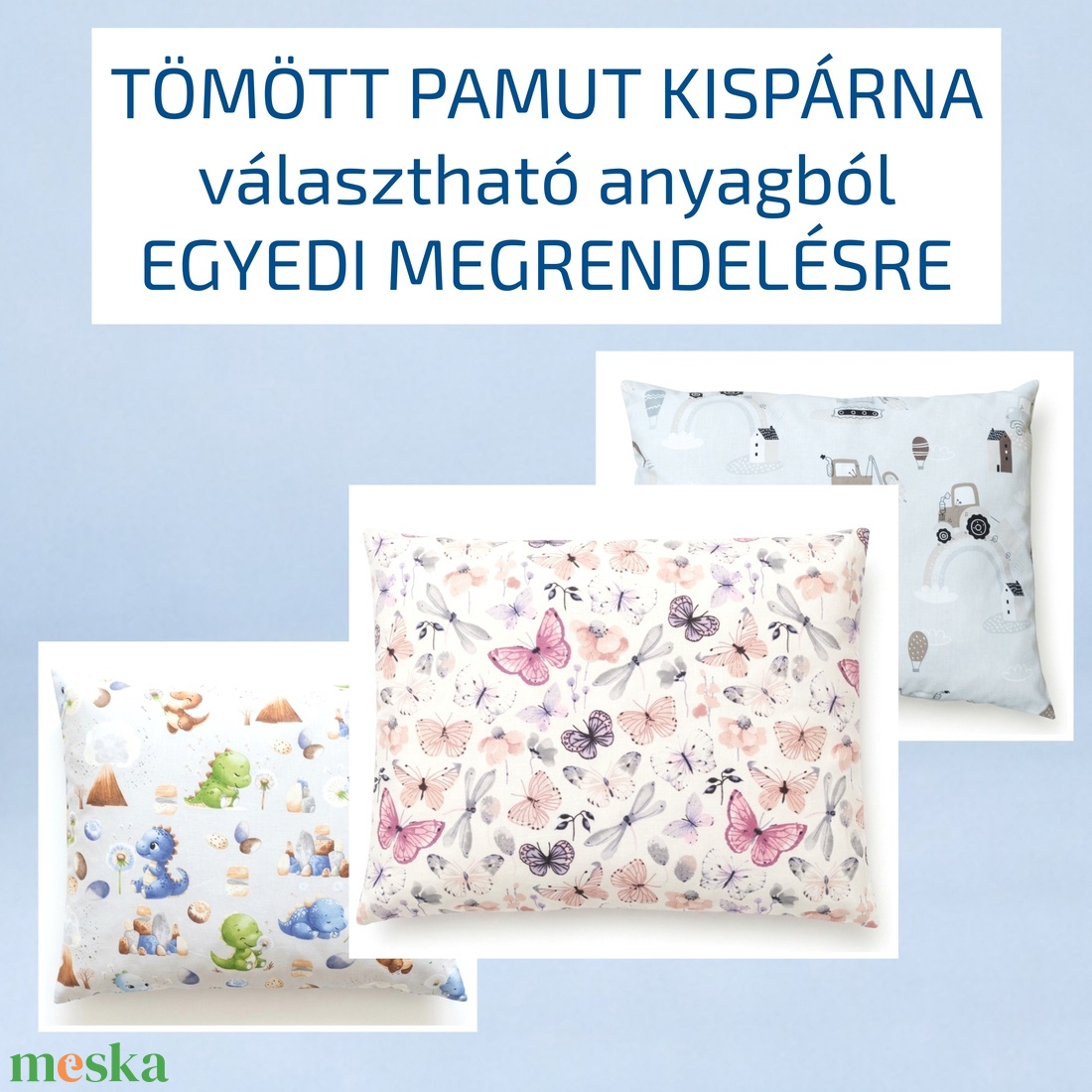 Tömött pamut kispárna � gyermek párna - egyedi megrendelésre - választható anyagból - játék & sport - ovis felszerelés - ovis ágynemű - Meska.hu