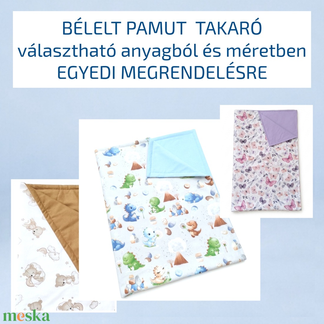 Bélelt pamut takaró � gyermek takaró - egyedi megrendelésre - választható anyagból és méretben - játék & sport - ovis felszerelés - ovis ágynemű - Meska.hu
