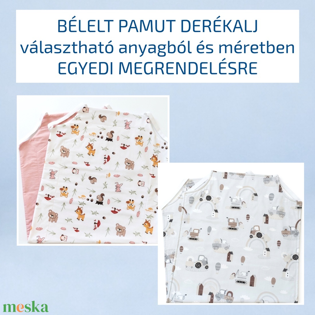 Bélelt pamut derékalj � gumis ovis lepedő - egyedi megrendelésre - választható anyagból és méretben - játék & sport - ovis felszerelés - ovis lepedő - Meska.hu