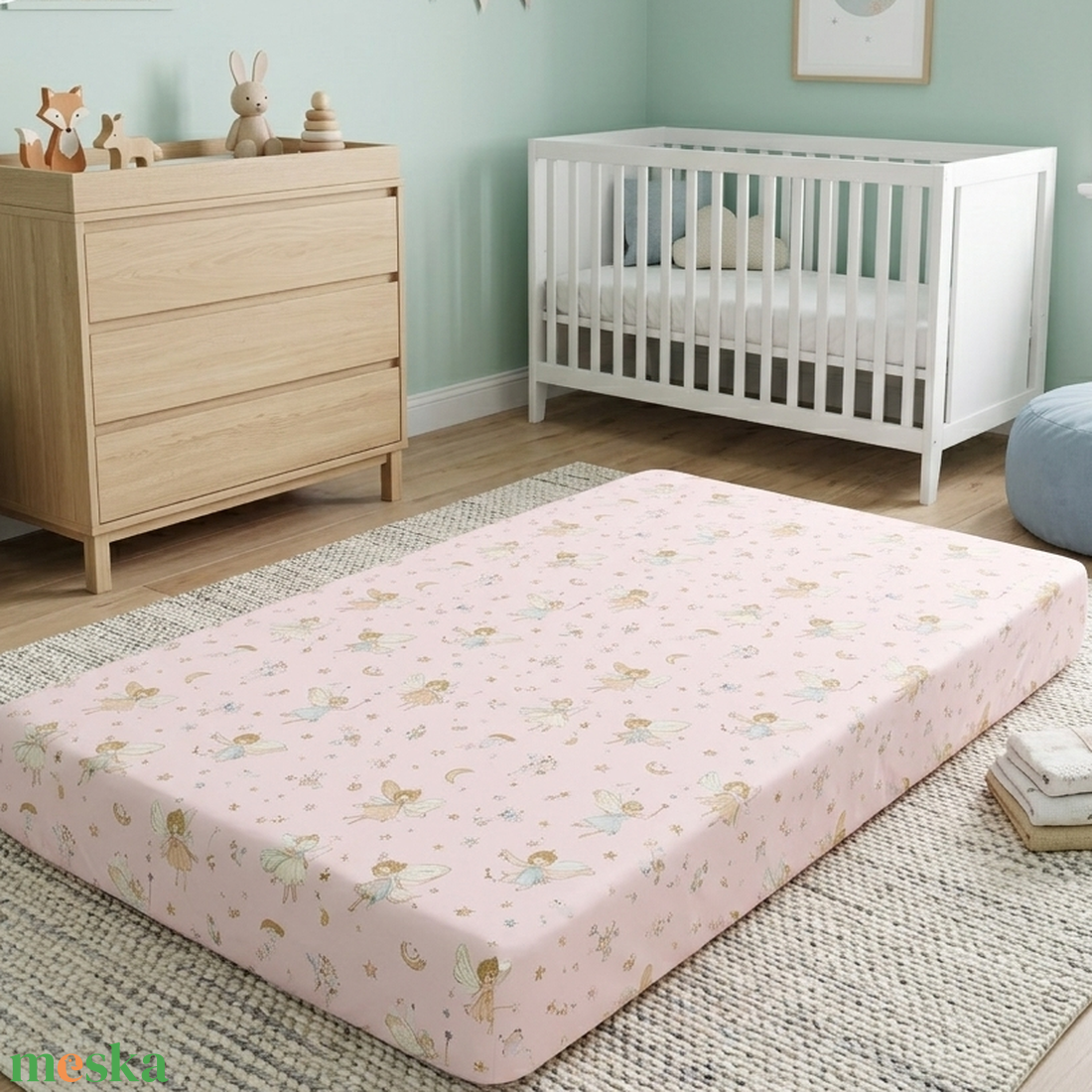 Pamut lepedő kiságyba � gumis lepedő babaágyba - egyedi megrendelésre - választható anyagból és méretben - baba - mama - baba ágynemű - babatakaró, gyerek pléd - Meska.hu
