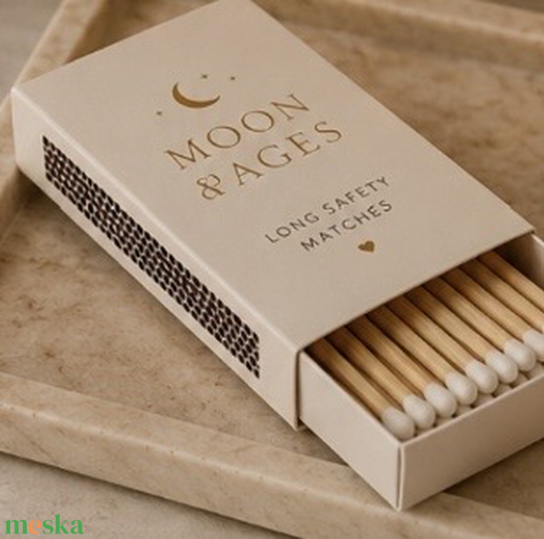 Moon and Pages hosszu gyufa diszuvegben vagy diszdobozban - otthon & életmód - dekoráció - asztal és polc dekoráció - díszdoboz - Meska.hu