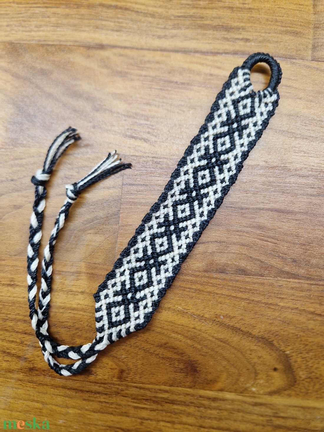Teia do Destino makrame karkötő  - ékszer - karkötő - fonott karkötő - Meska.hu