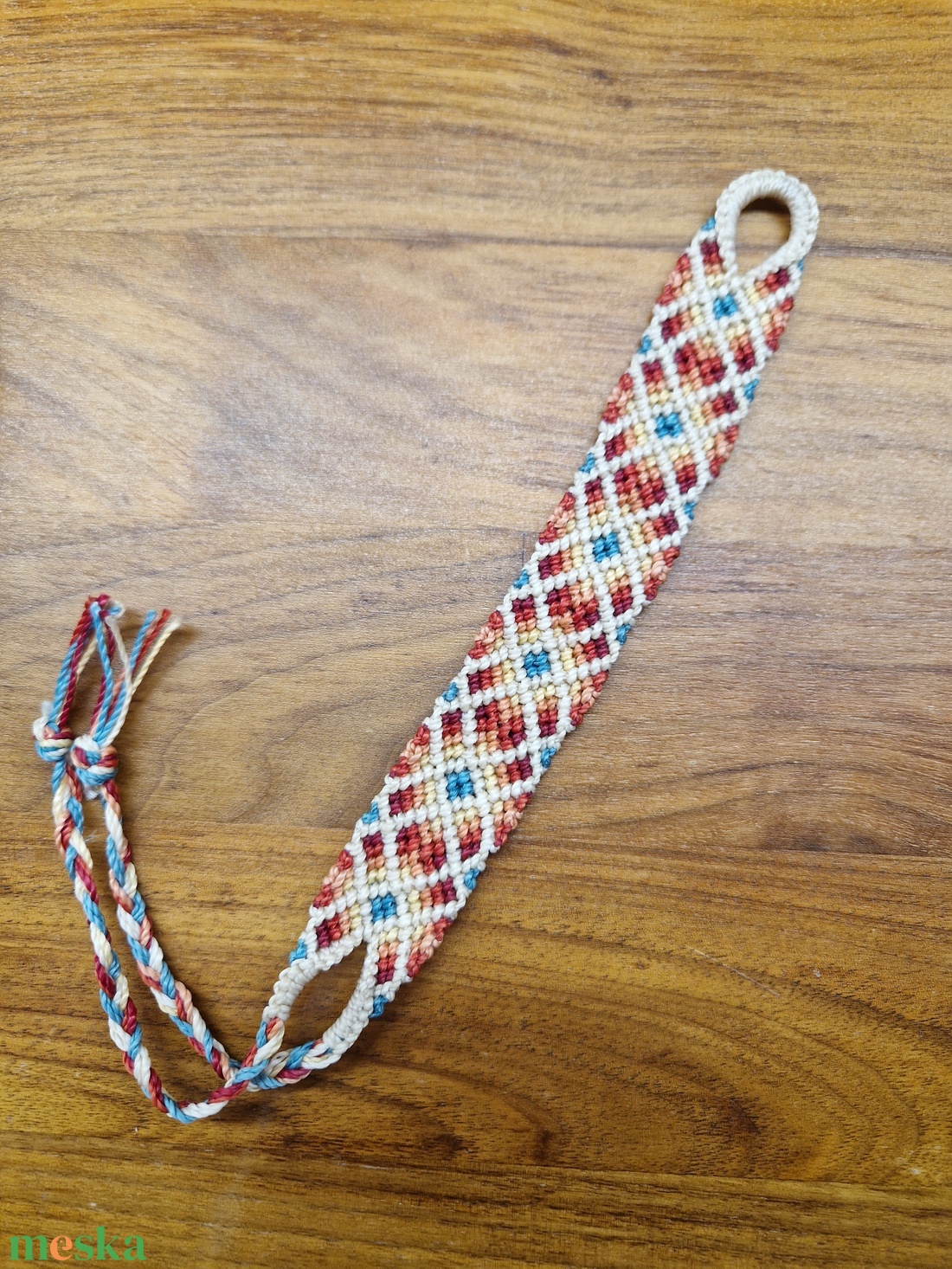 Alma Nómada makrame karkötő  - ékszer - karkötő - fonott karkötő - Meska.hu