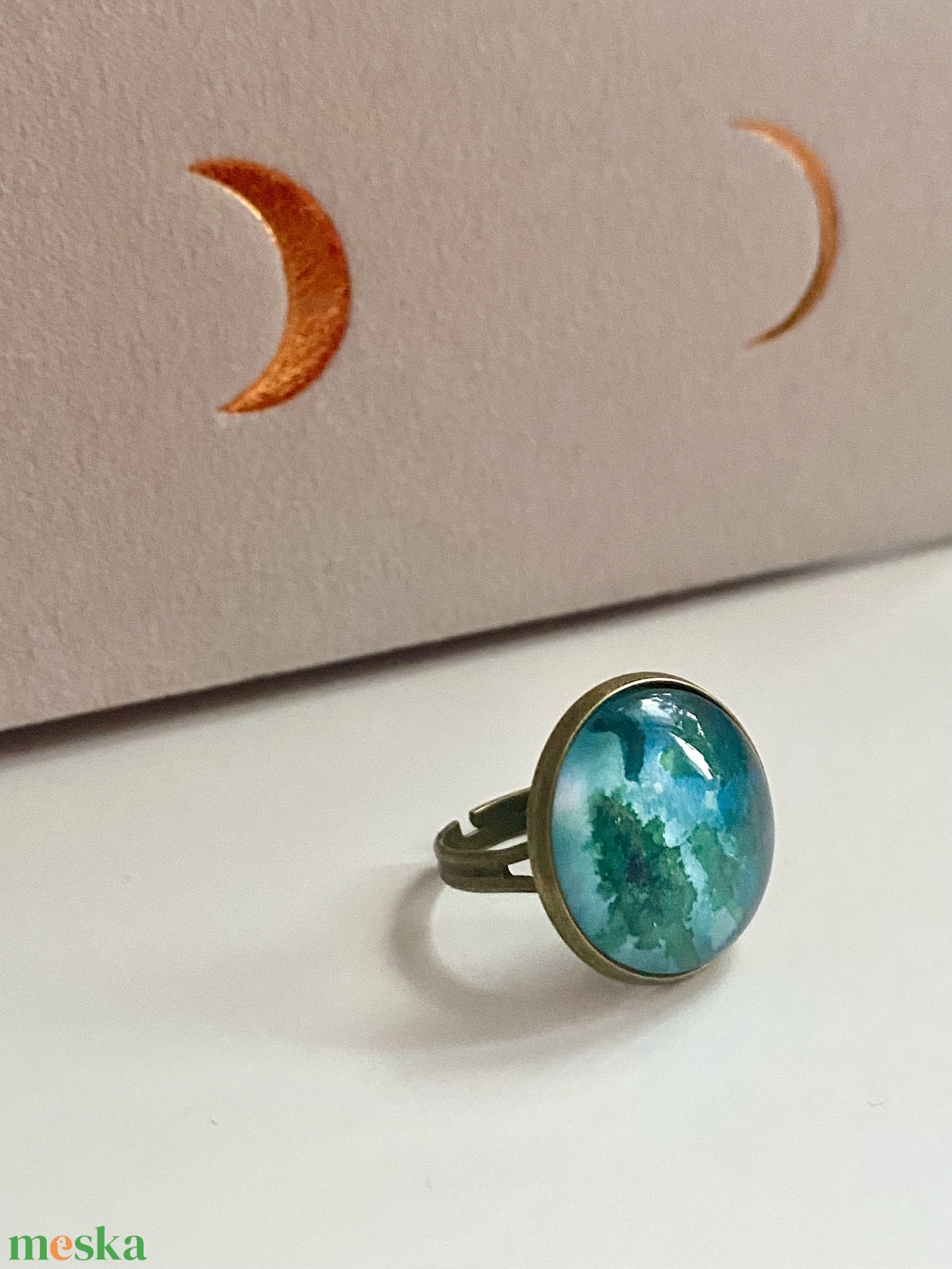 Erdő csendje kollekció � Mesegyűrű � Vaszilisza I.  - ékszer - gyűrű - üveglencsés gyűrű - Meska.hu