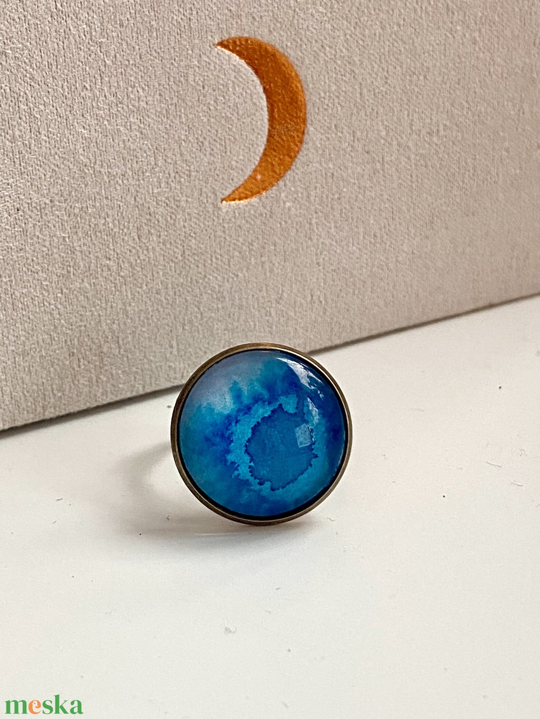 Erdő csendje kollekció � Mesegyűrű � A fókaasszony I. - ékszer - gyűrű - üveglencsés gyűrű - Meska.hu