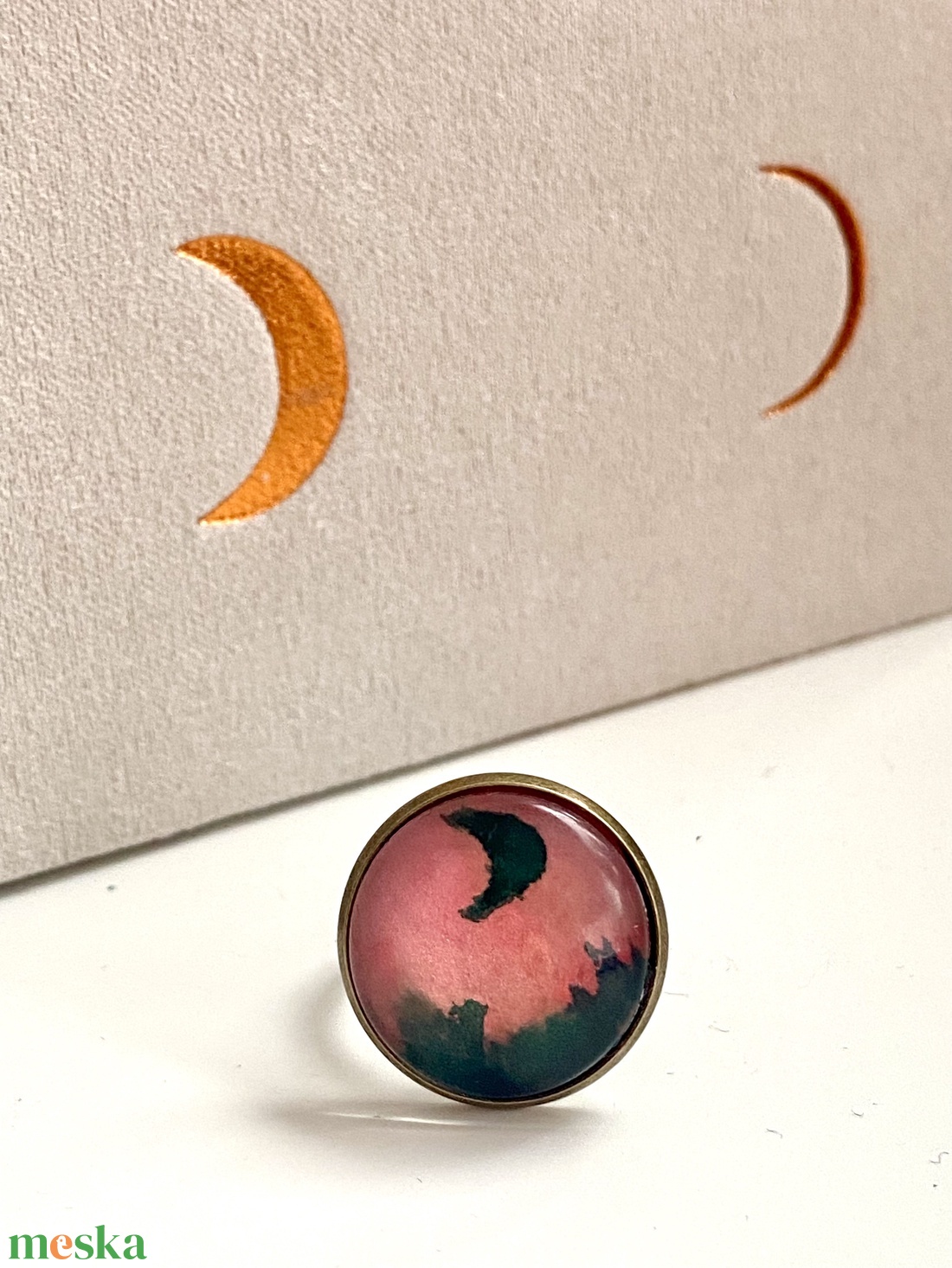 Erdő csendje kollekció � Mesegyűrű � La Loba I.  - ékszer - gyűrű - üveglencsés gyűrű - Meska.hu