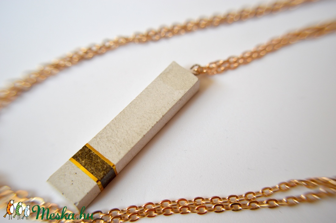 Elegáns, csillogó beton nyaklánc -  - Meska.hu