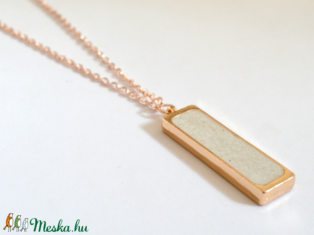 Rose gold beton nyaklánc -  - Meska.hu