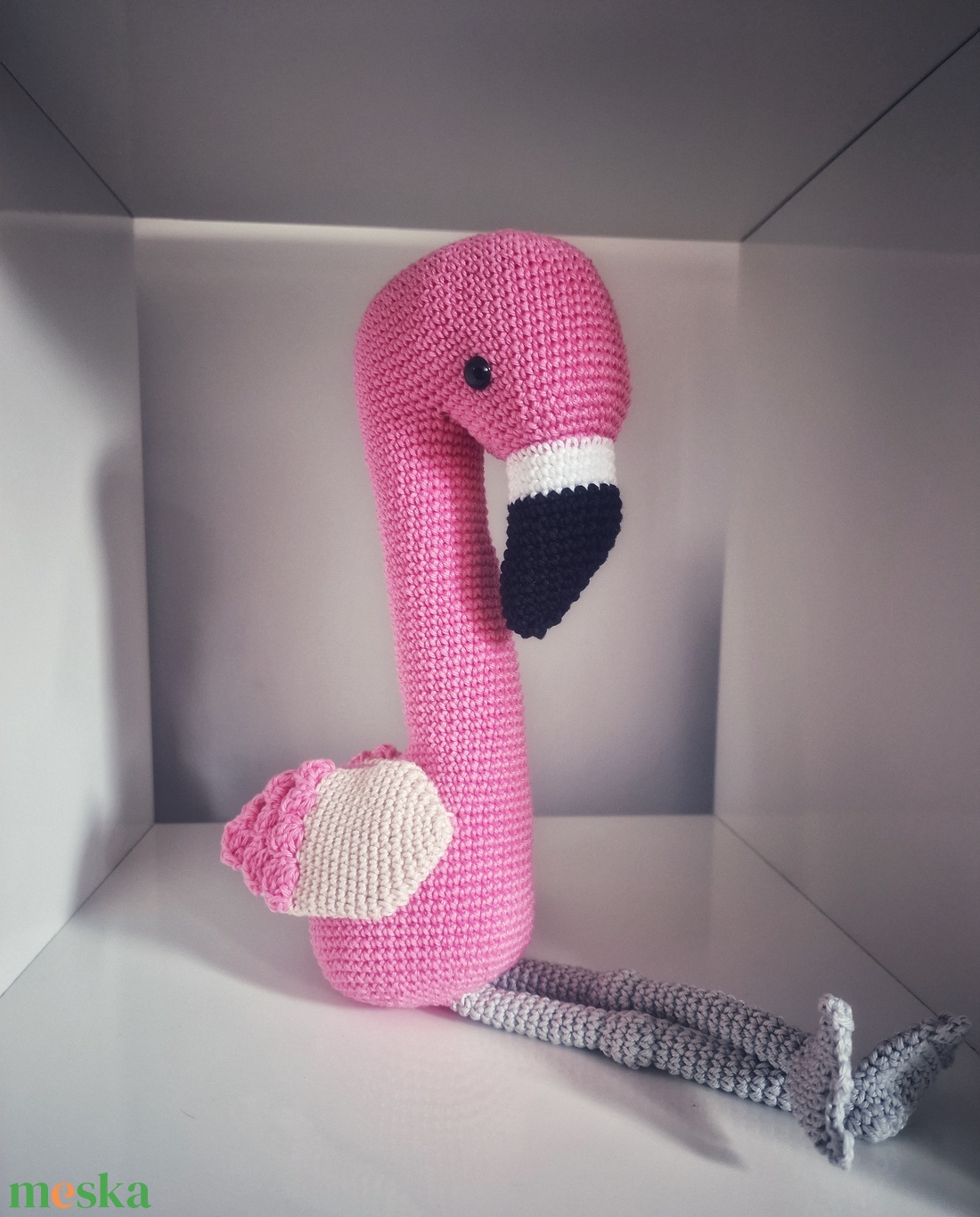 Horgolt flamingo - játék & sport - plüssállat & játékfigura - madár - Meska.hu Horgolt flamingo - játék & sport - plüssállat & játékfigura - madár - Meska.hu