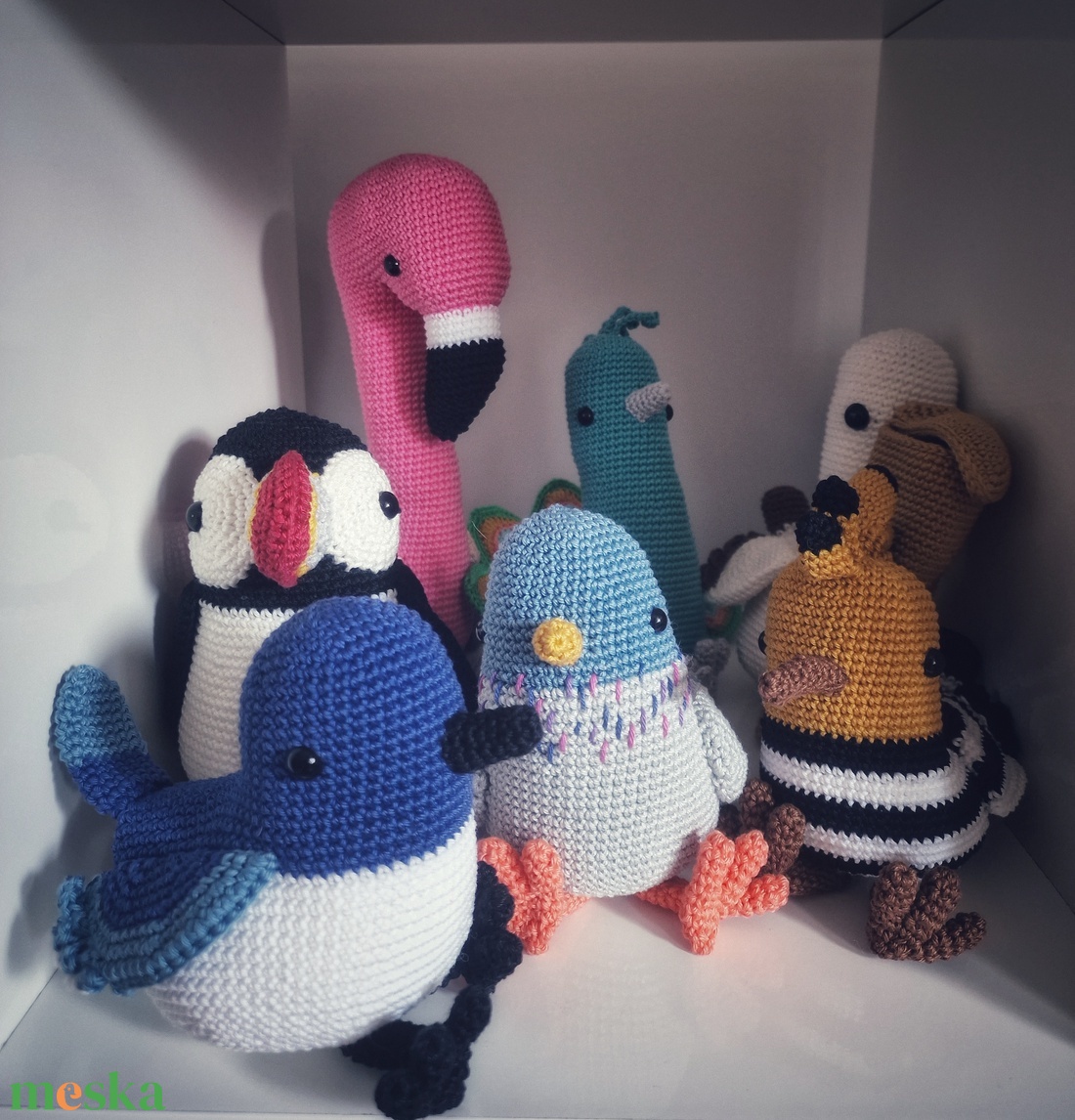 Horgolt flamingo - játék & sport - plüssállat & játékfigura - madár - Meska.hu Horgolt flamingo - játék & sport - plüssállat & játékfigura - madár - Meska.hu